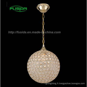 Lampe suspension pendentif en cristal à main légère